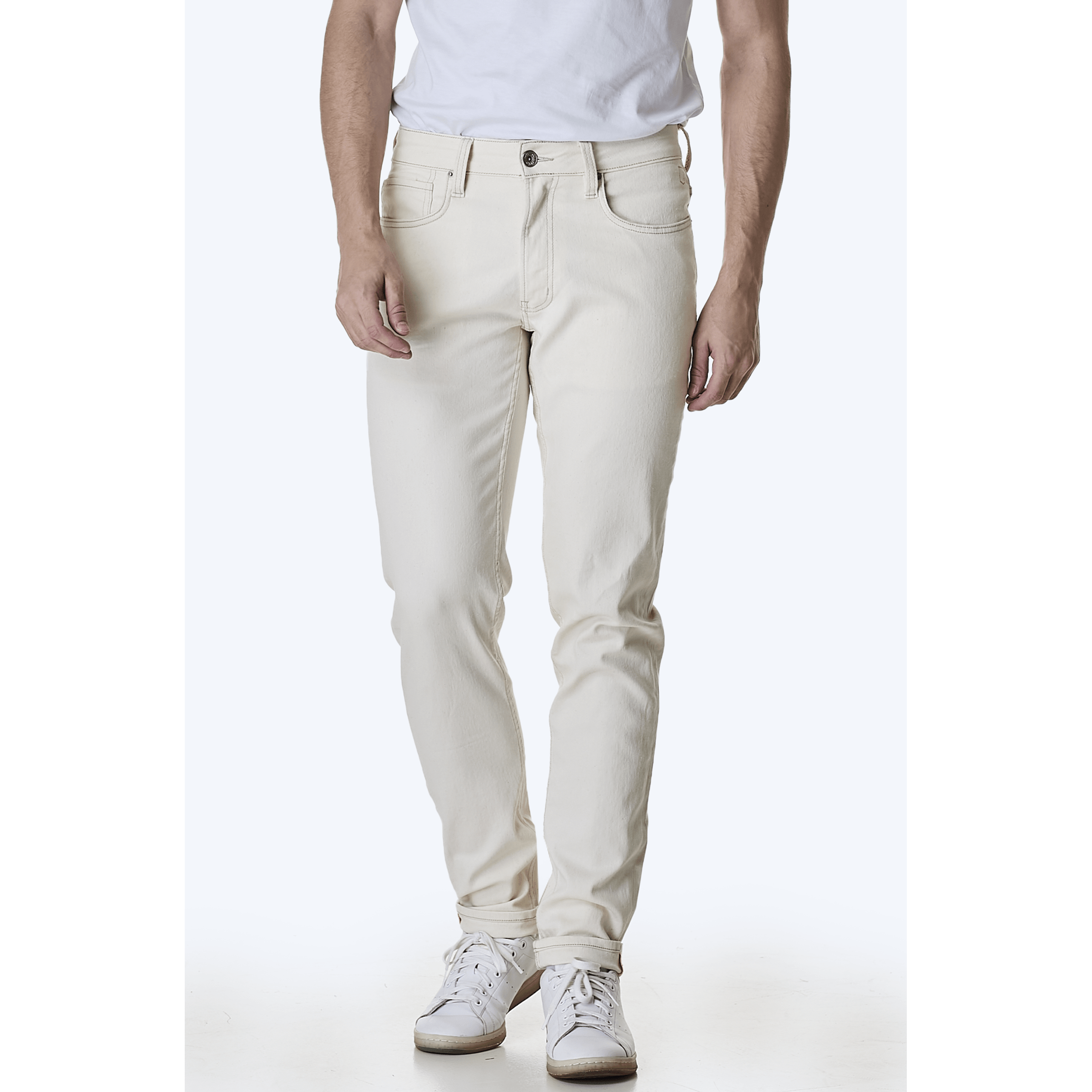 Calca-Slim-Masculina-Convicto-De-Sarja-Off-White